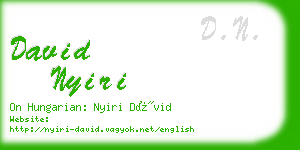 david nyiri business card